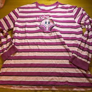 Box Lunch Nintendo Kirby stitch rugby long sleeve large